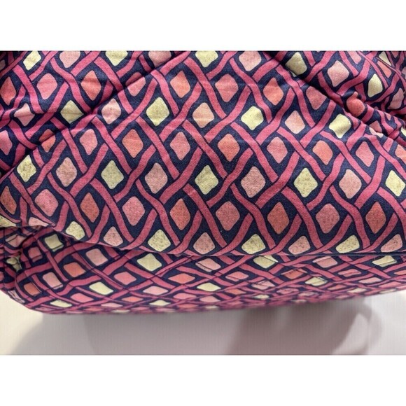 VERA BRADLEY Katalina Pink Diamonds Campus Backpack Blue White Bag Retired